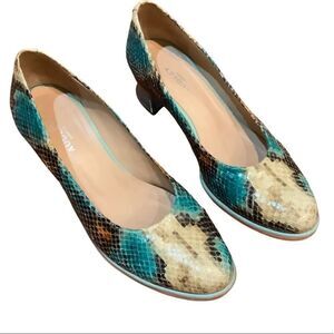 Audley London Reptile Multicolor Pump Leather EU 38.5